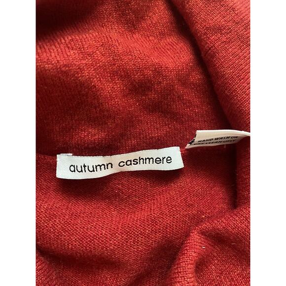 Autumn Cashmere Tie-Back Sweater Red Tunic Knit Size Extra Small Holiday - Picture 12 of 12